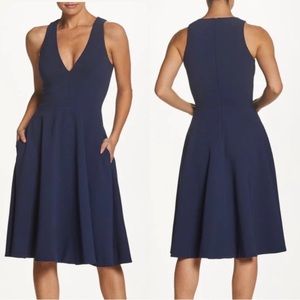 Dress The Population Navy Catalina Midi Dress